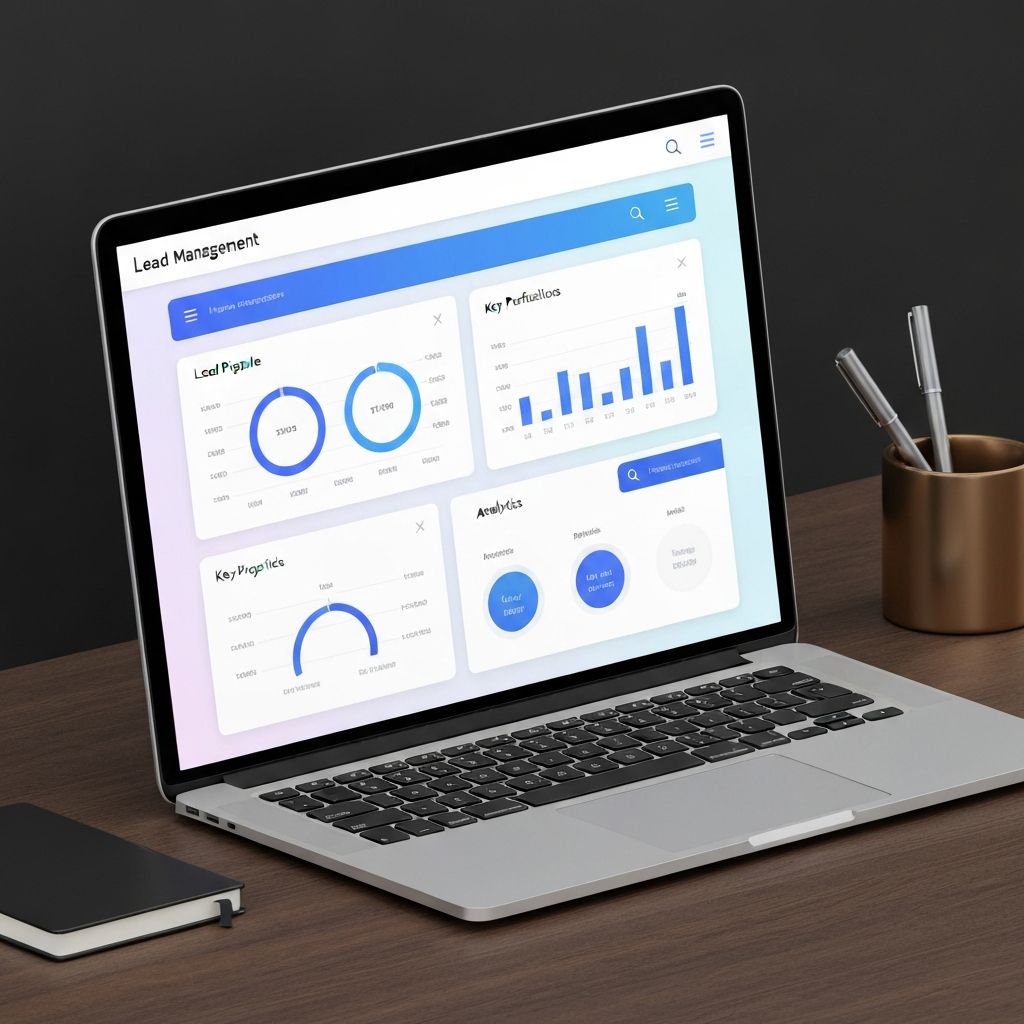 Vendor dashboard showing lead management and analytics